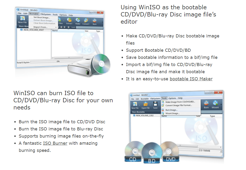 how to burn a bootable dvd with winiso